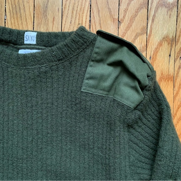 DSCP Valor Collection %100 Wool War Fighter Army Green Sweater Made In U.S.A. - Picture 5 of 11